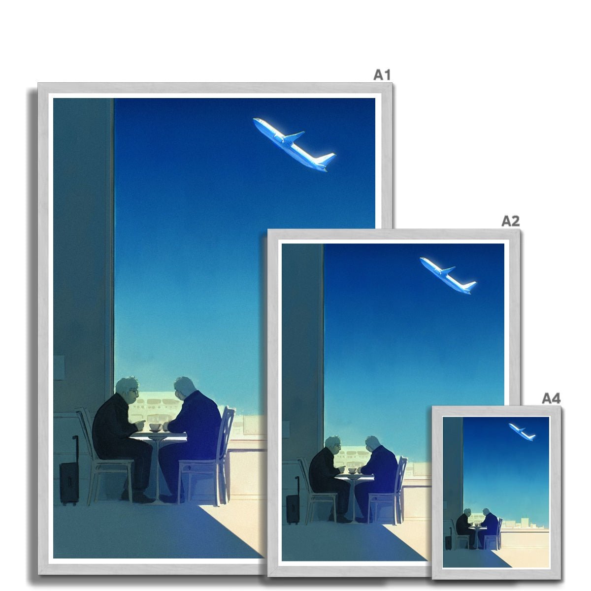 Airport Antique Framed Print - Ego Rodriguez Shop