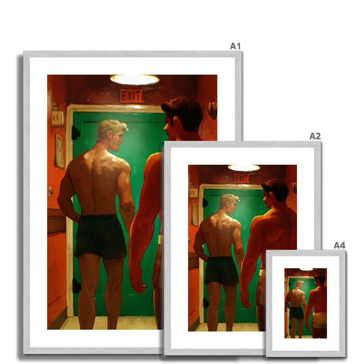 Back Exit Antique Framed & Mounted Print - Ego Rodriguez Shop