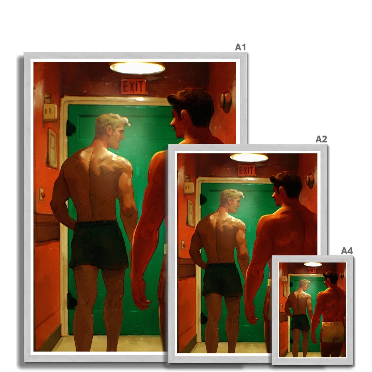 Back Exit Antique Framed Print - Ego Rodriguez Shop