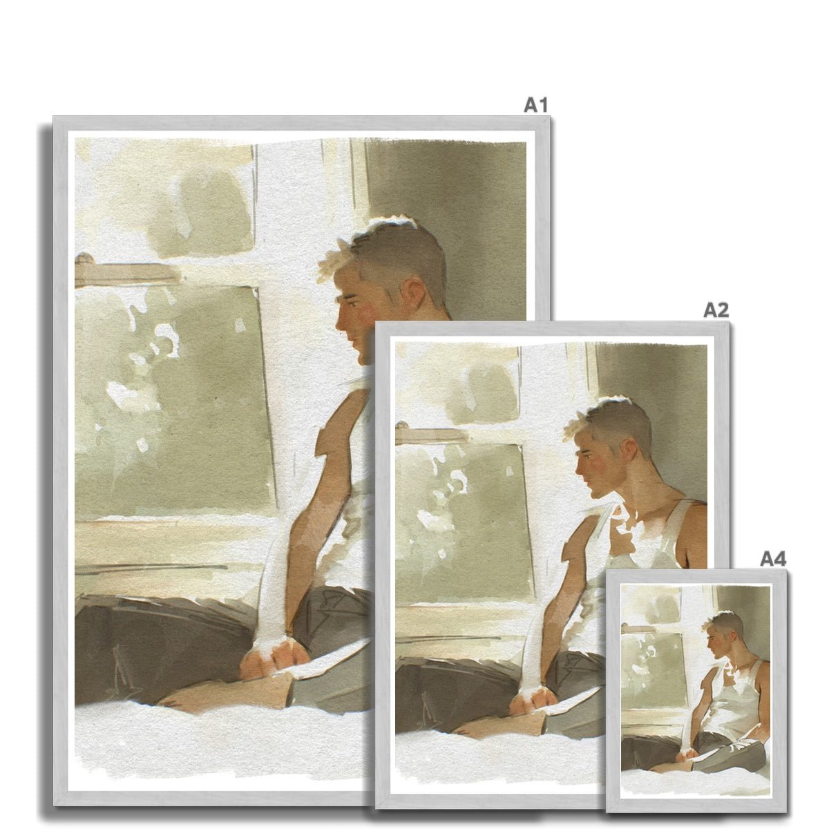 A window Antique Framed Print - Ego Rodriguez Shop