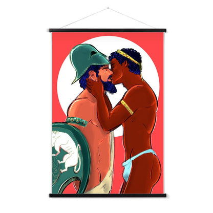 Achilles & Patroclus Fine Art Print with Hanger - Ego Rodriguez Shop