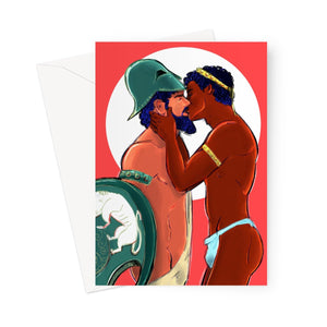 Achilles & Patroclus Greeting Card - Ego Rodriguez Shop