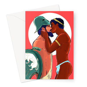 Achilles & Patroclus Greeting Card - Ego Rodriguez Shop