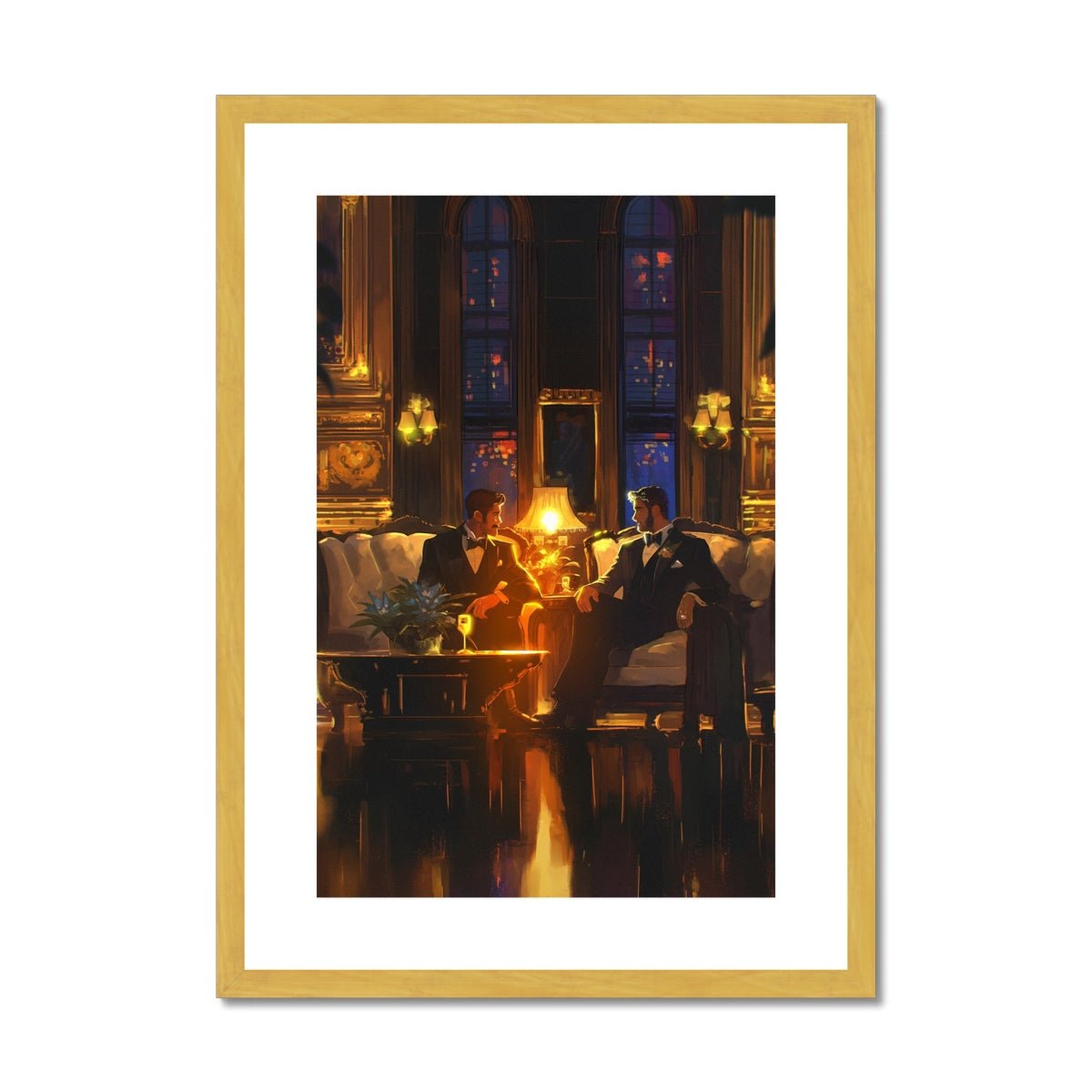 At the Ritz Antique Framed & Mounted Print - Ego Rodriguez Shop