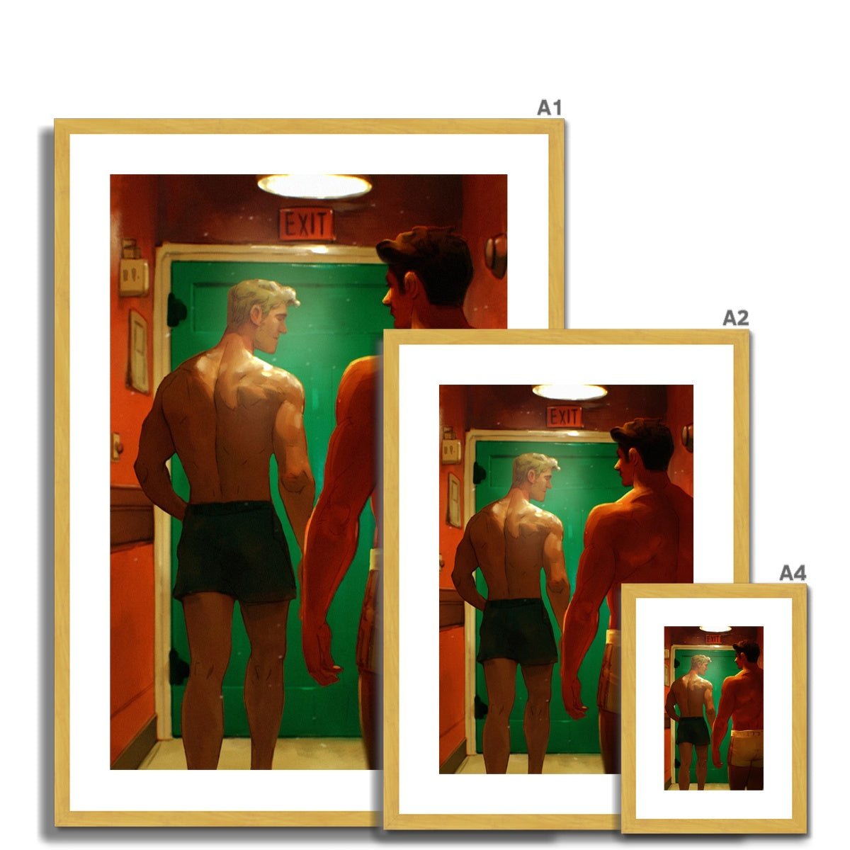 Back Exit Antique Framed & Mounted Print - Ego Rodriguez Shop