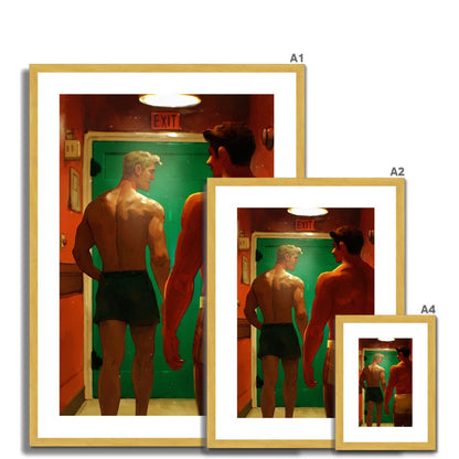 Back Exit Antique Framed & Mounted Print - Ego Rodriguez Shop