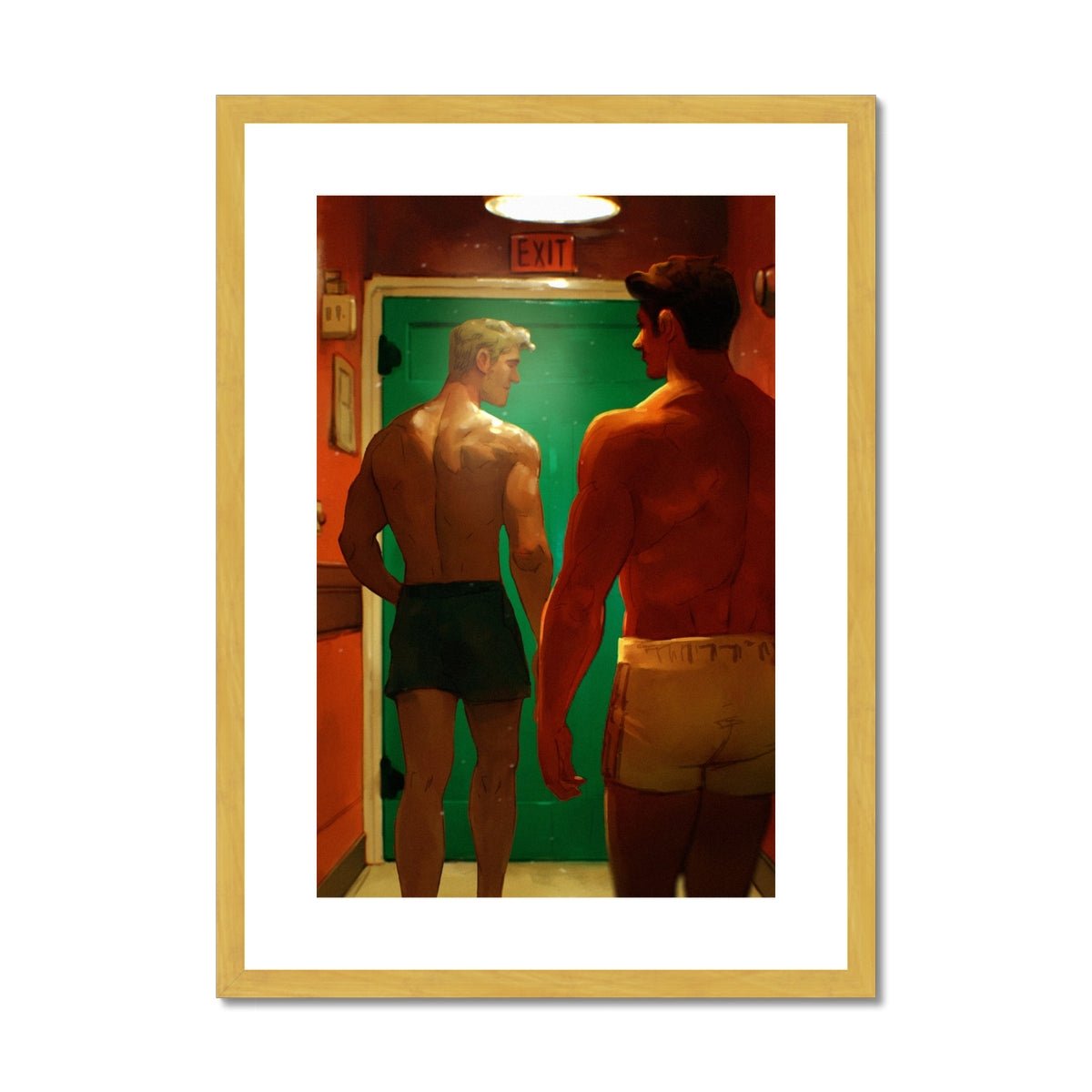 Back Exit Antique Framed & Mounted Print - Ego Rodriguez Shop