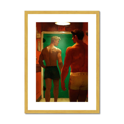 Back Exit Antique Framed & Mounted Print - Ego Rodriguez Shop