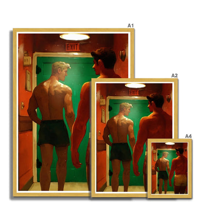 Back Exit Antique Framed Print - Ego Rodriguez Shop