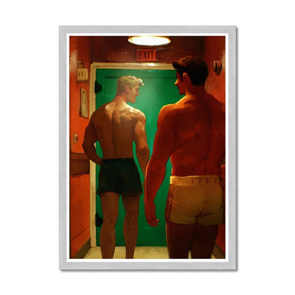 Back Exit Antique Framed Print - Ego Rodriguez Shop