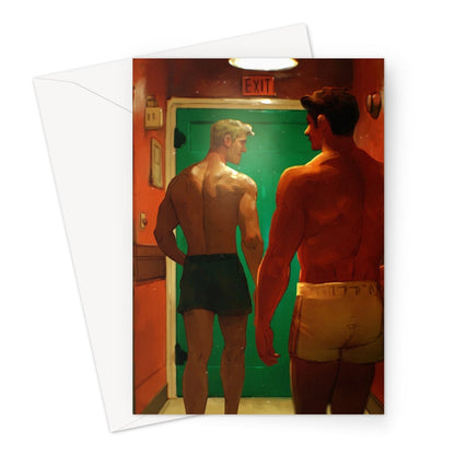 Back Exit Greeting Card - Ego Rodriguez Shop