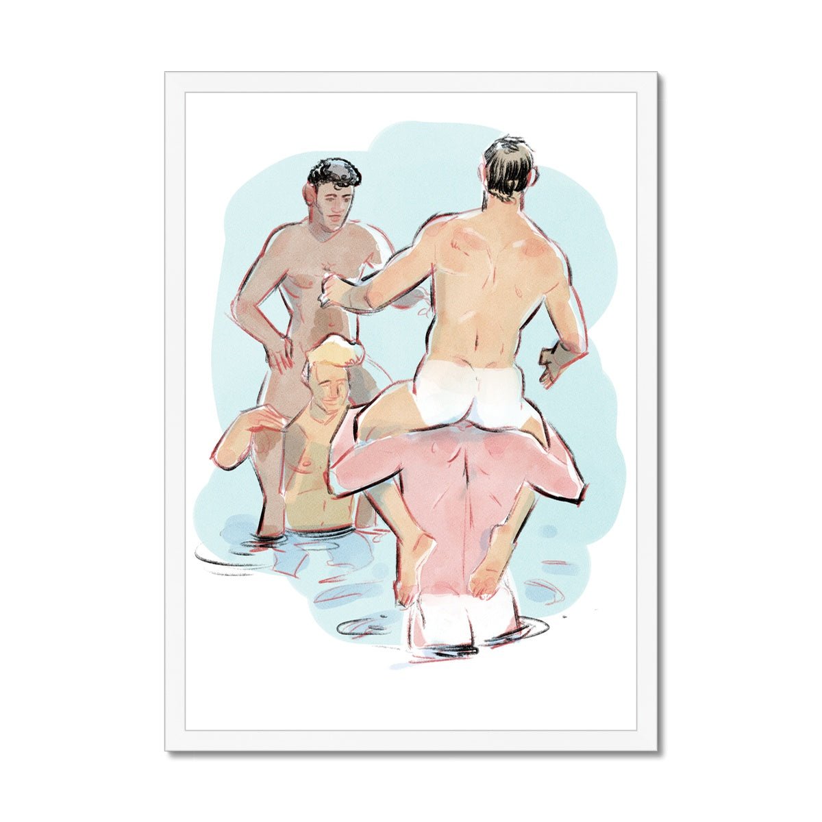 Boys Framed Print - Ego Rodriguez Shop