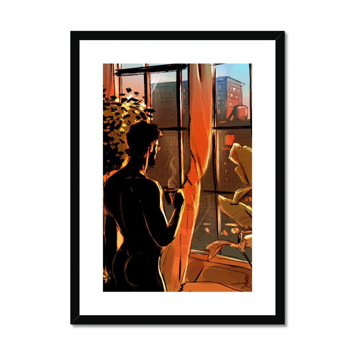 Cat Framed & Mounted Print - Ego Rodriguez Shop