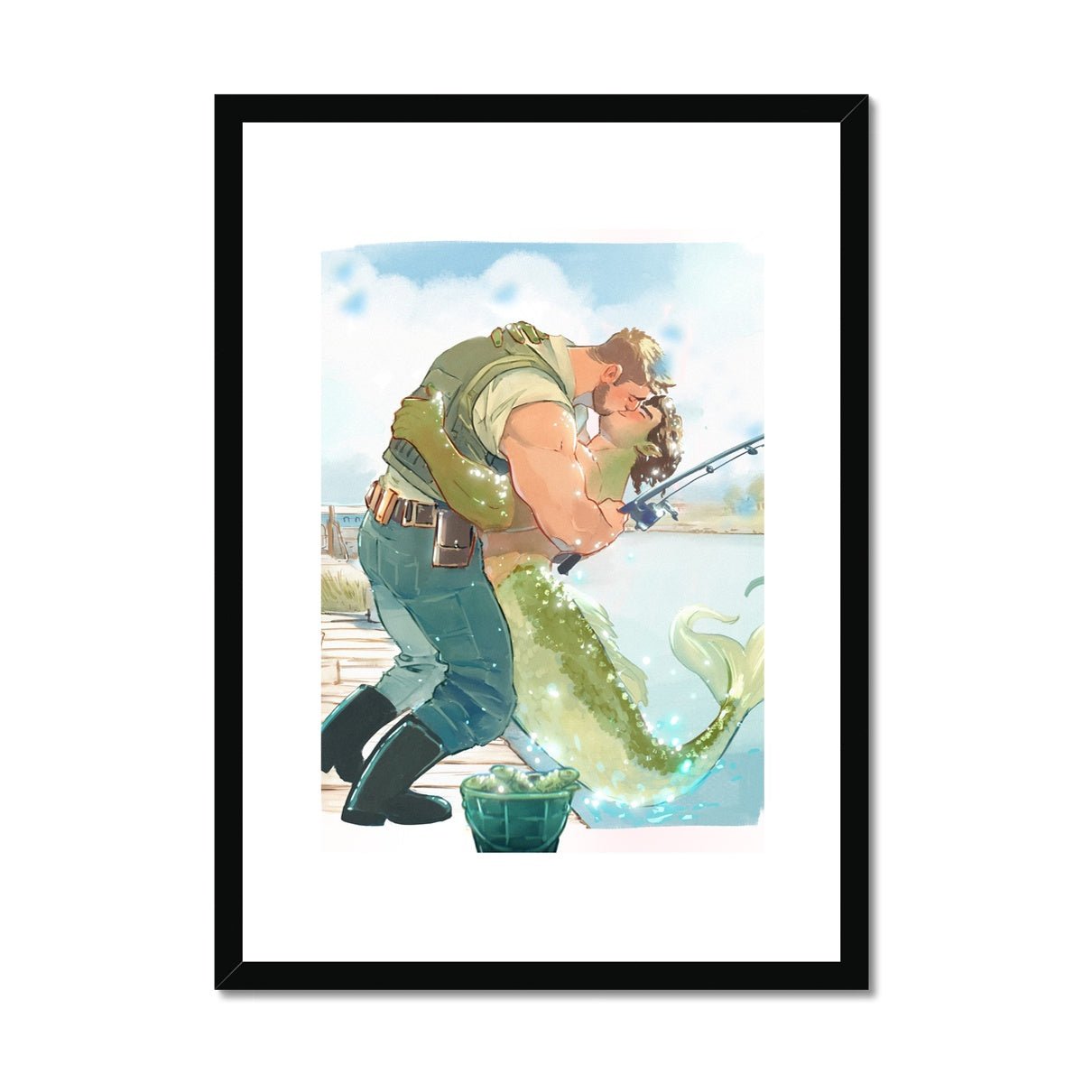 Catch of the Day Framed & Mounted Print - Ego Rodriguez Shop