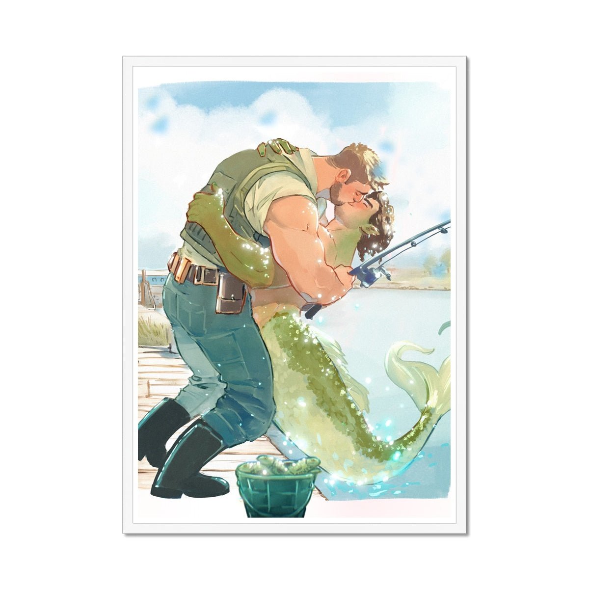 Catch of the Day Framed Print - Ego Rodriguez Shop