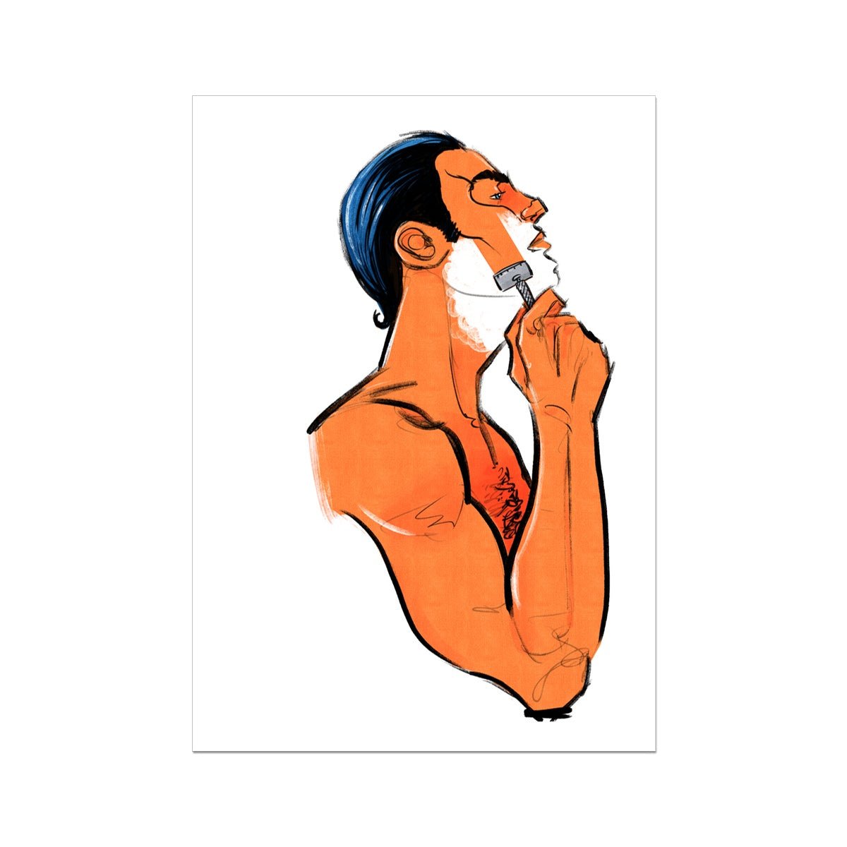 Clean Shave Fine Art Print - Ego Rodriguez Shop