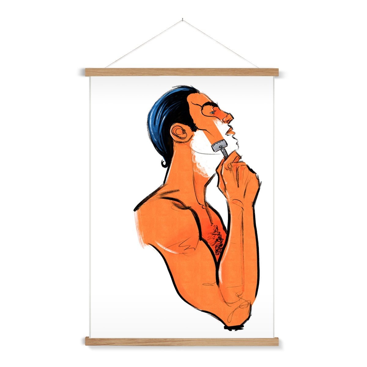 Clean Shave Fine Art Print with Hanger - Ego Rodriguez Shop