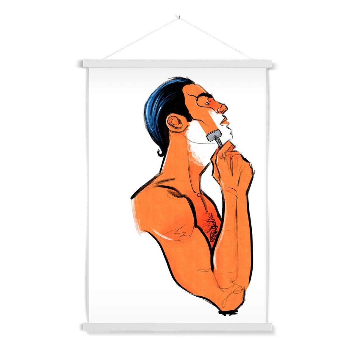 Clean Shave Fine Art Print with Hanger - Ego Rodriguez Shop