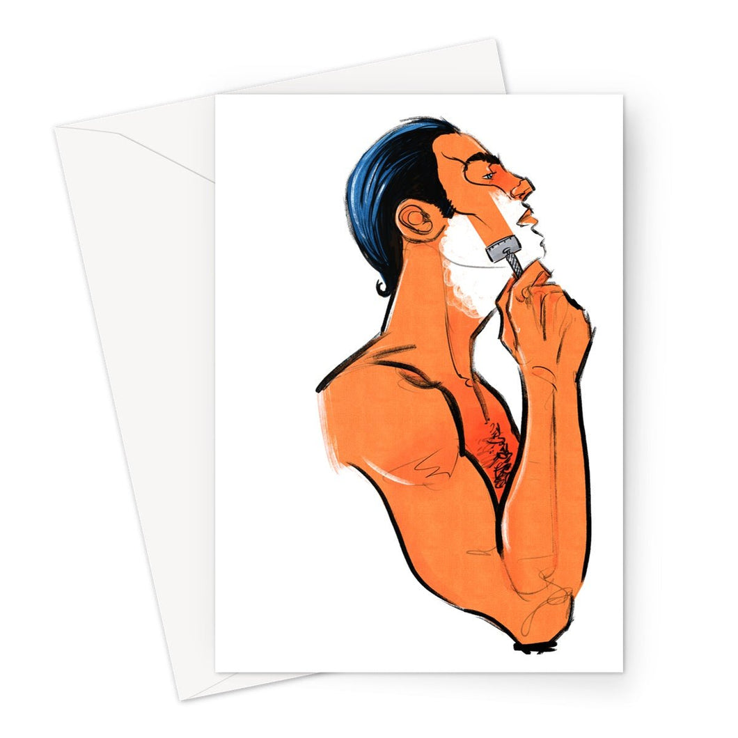 Clean Shave Greeting Card - Ego Rodriguez Shop