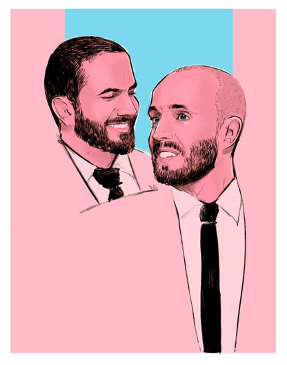 DOUBLE FEATURE PORTRAIT COMMISSION (PRINTED or DIGITAL) - Ego Rodriguez Shop