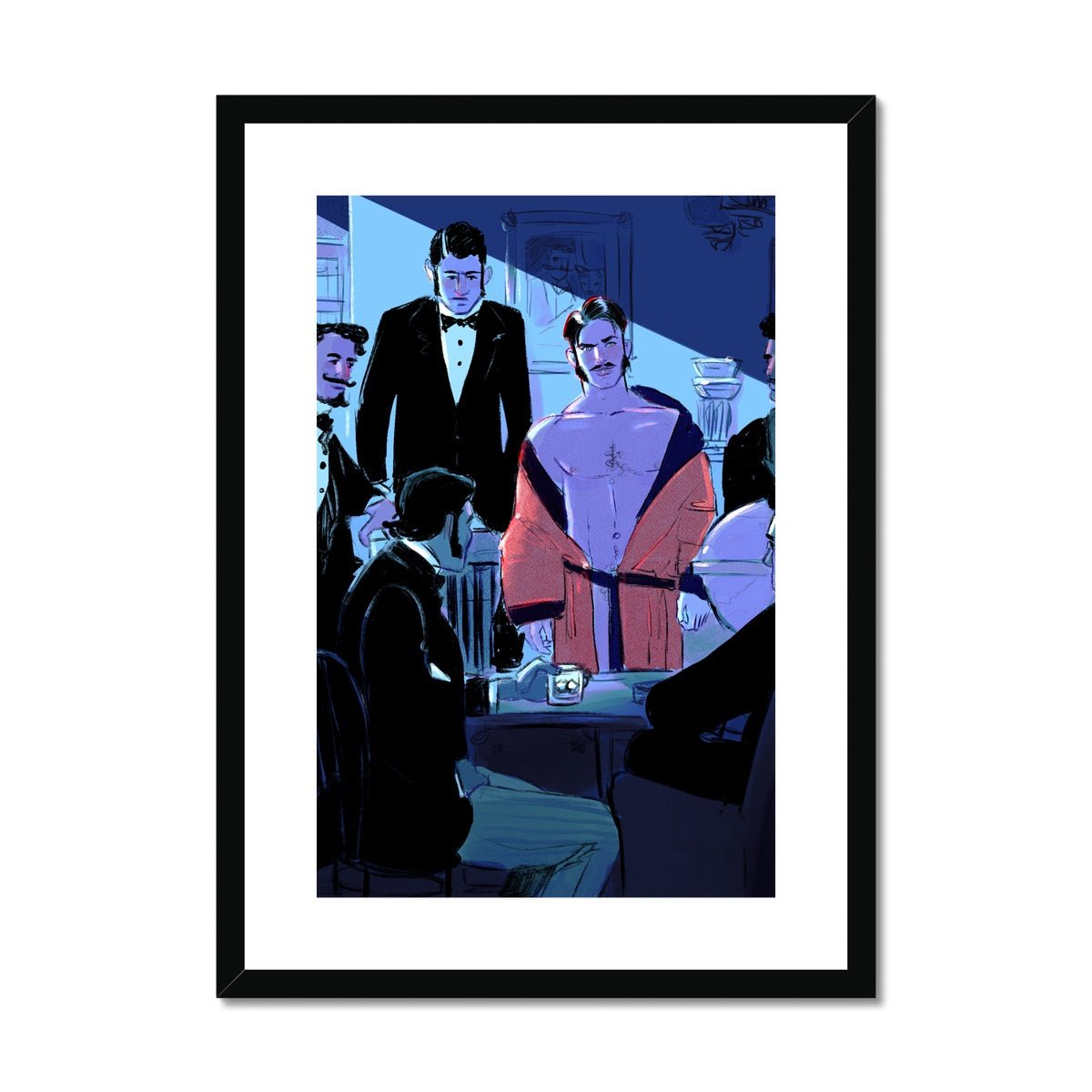 Gentlemen Club Framed & Mounted Print - Ego Rodriguez Shop