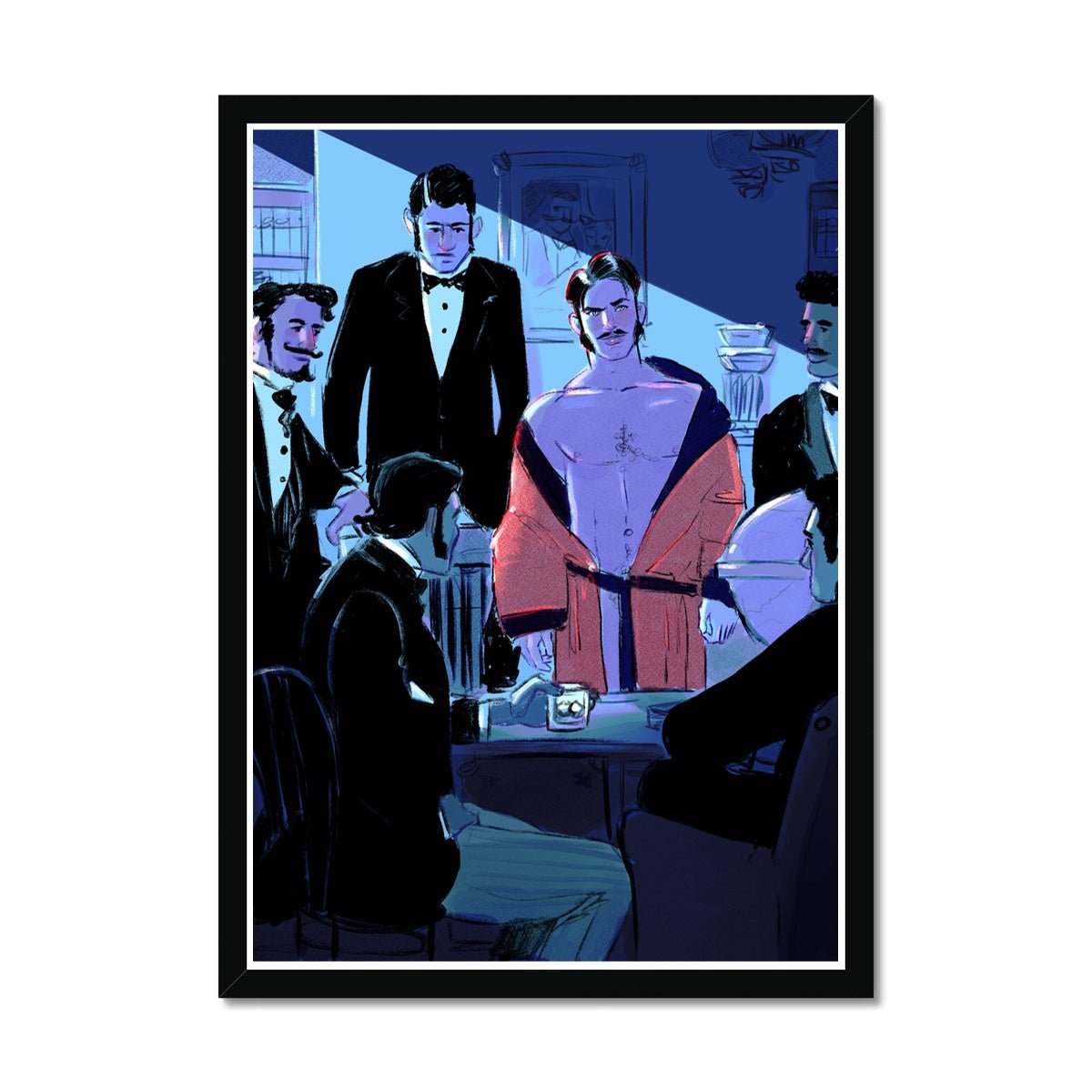 Gentlemen Club Framed Print - Ego Rodriguez Shop