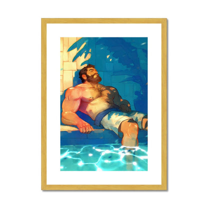 Indigo Antique Framed & Mounted Print - Ego Rodriguez Shop