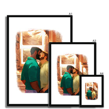 Load image into Gallery viewer, Kiss at the Museum Framed &amp; Mounted Print - Ego Rodriguez Shop
