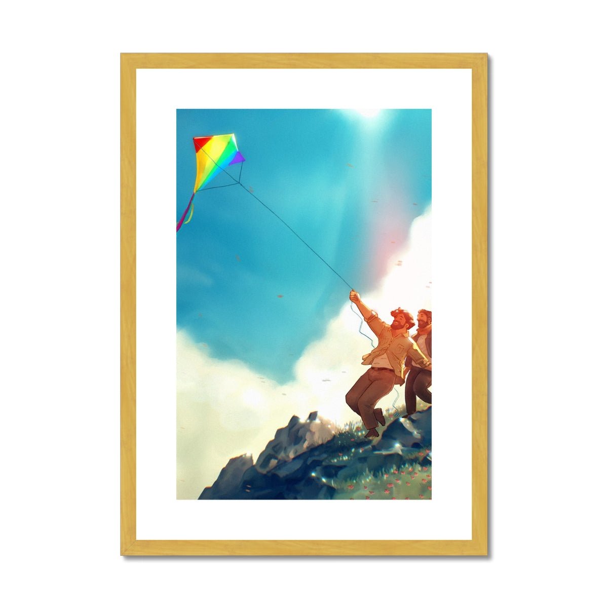 Kite Antique Framed & Mounted Print - Ego Rodriguez Shop