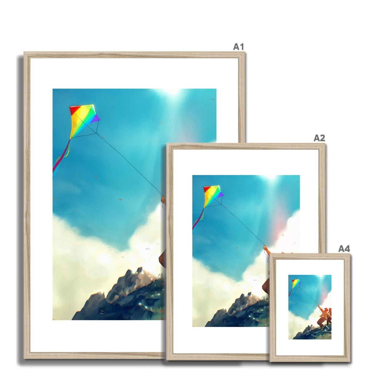 Kite Framed & Mounted Print - Ego Rodriguez Shop