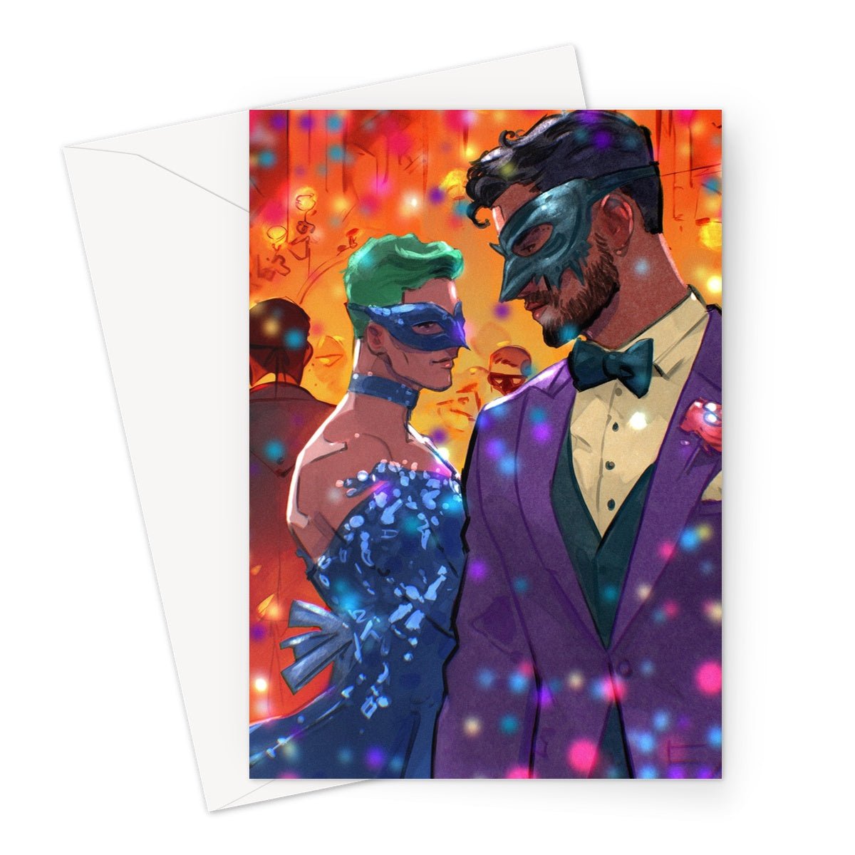 Masquerade Greeting Card - Ego Rodriguez Shop