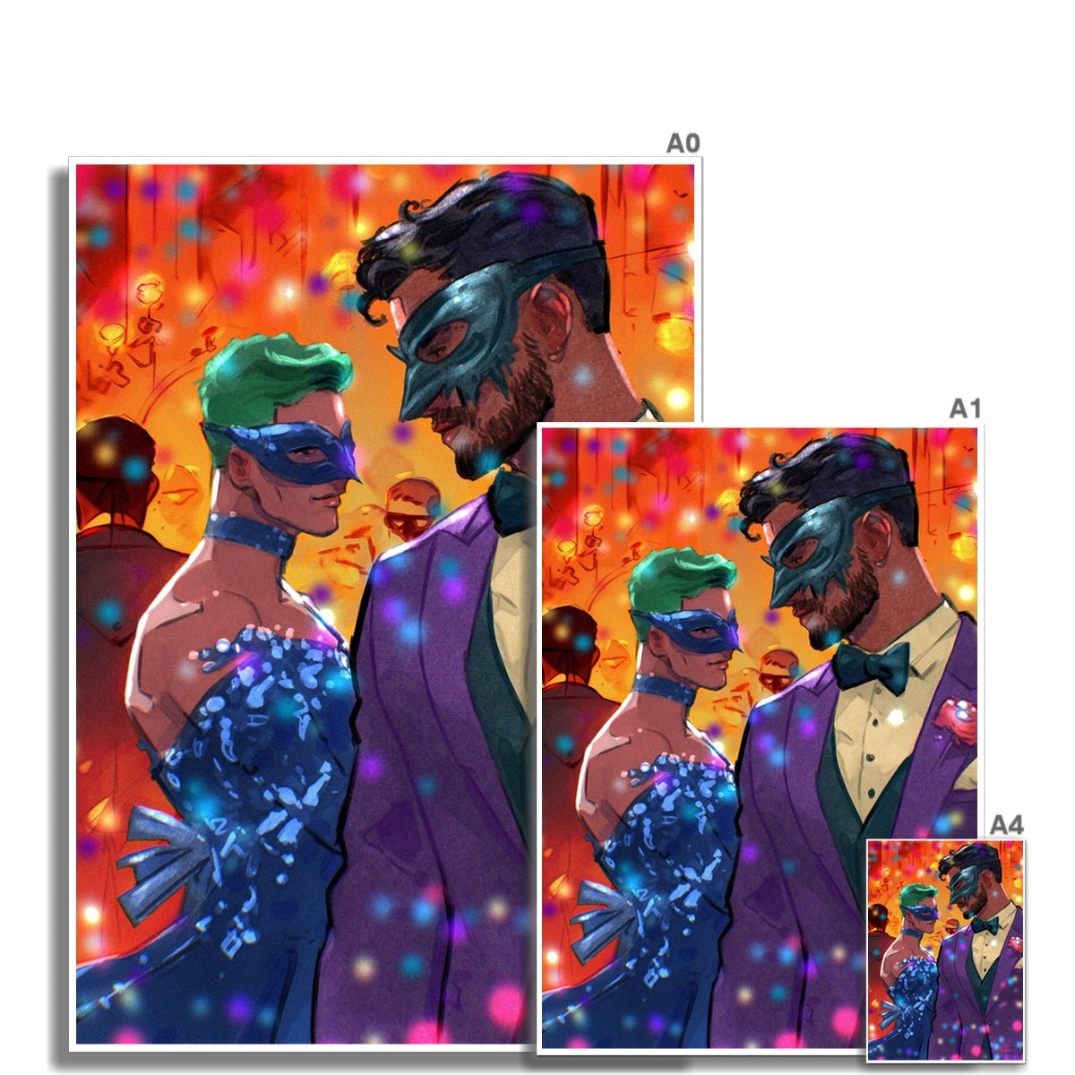 Masquerade Wall Art Poster - Ego Rodriguez Shop