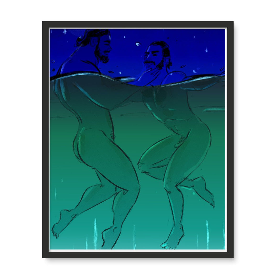 Night Dip Framed Photo Tile - Ego Rodriguez Shop