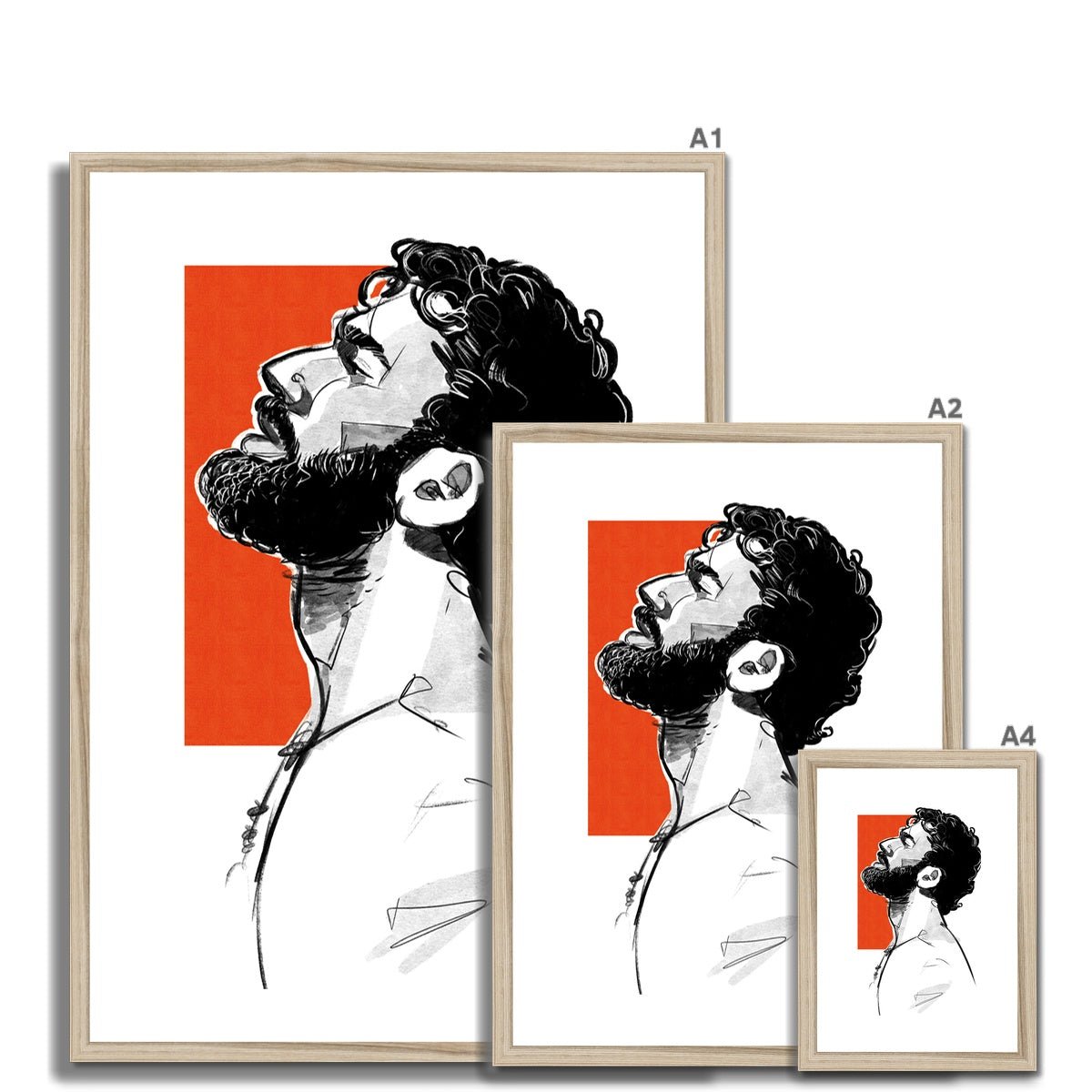 Orange Framed & Mounted Print - Ego Rodriguez Shop