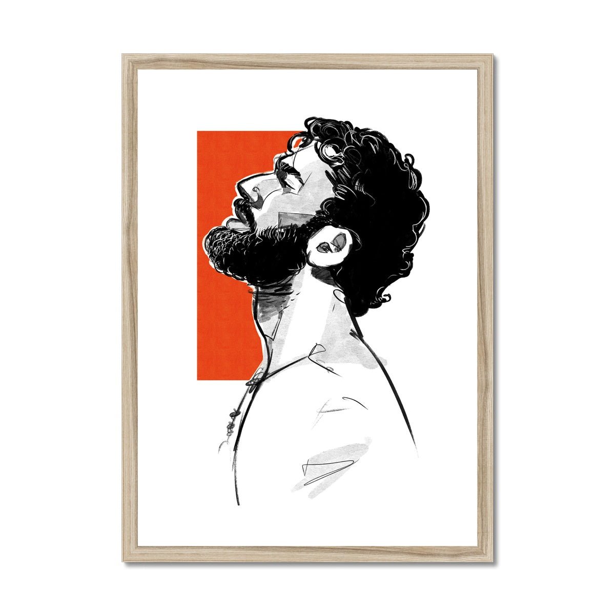 Orange Framed & Mounted Print - Ego Rodriguez Shop