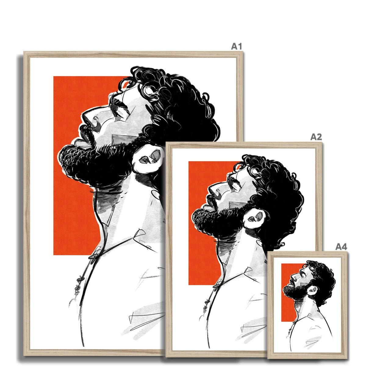 Orange Framed Print - Ego Rodriguez Shop