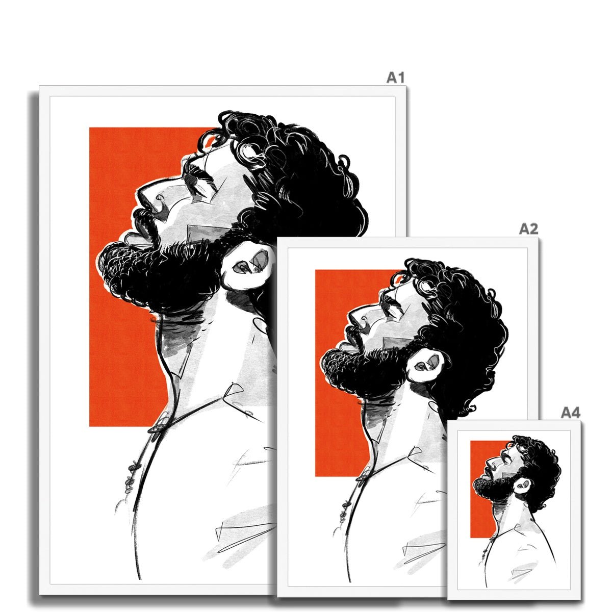 Orange Framed Print - Ego Rodriguez Shop