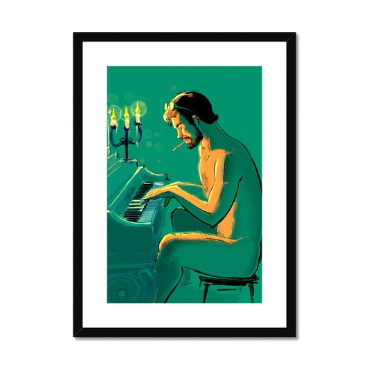 Piano Framed & Mounted Print - Ego Rodriguez Shop