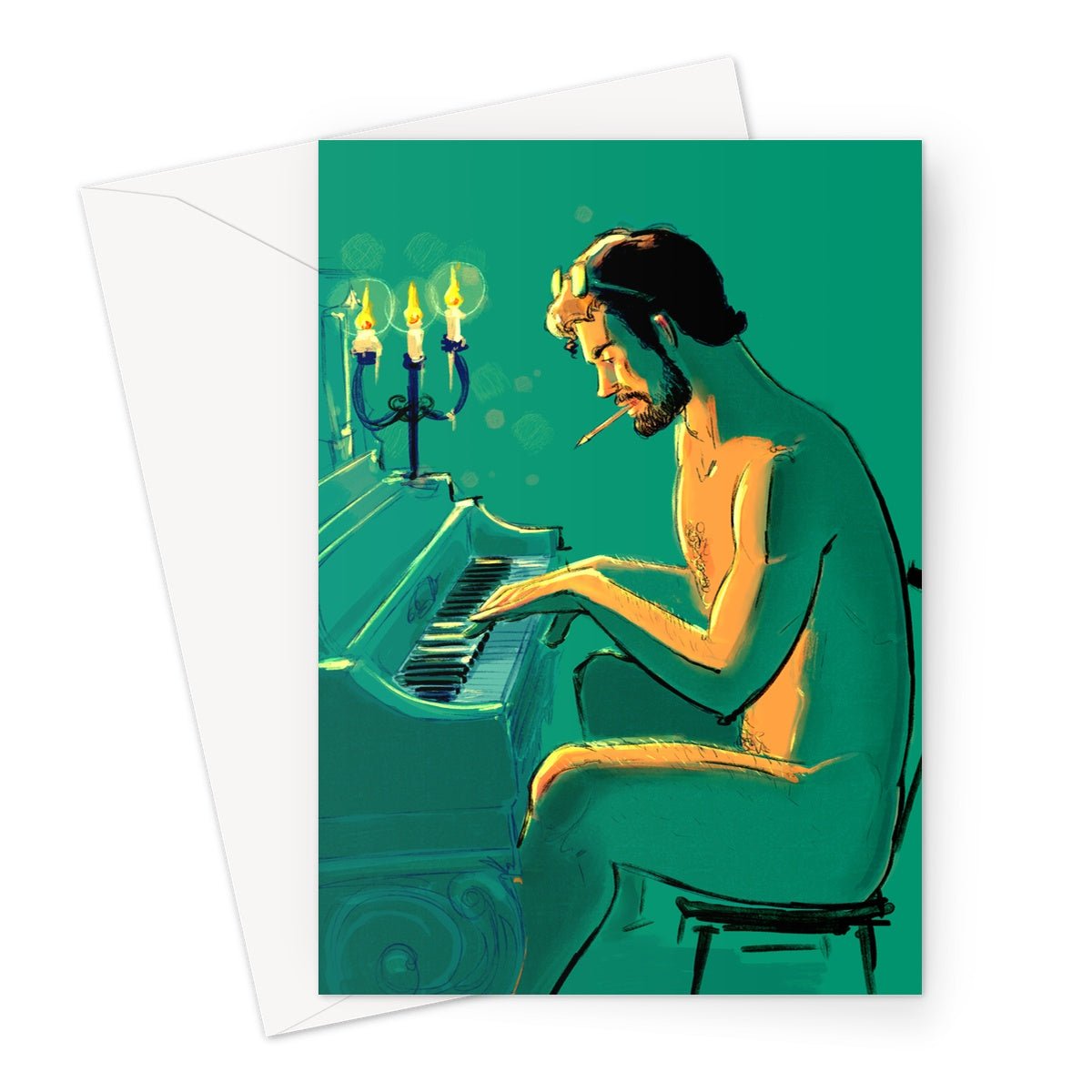 Piano Greeting Card - Ego Rodriguez Shop