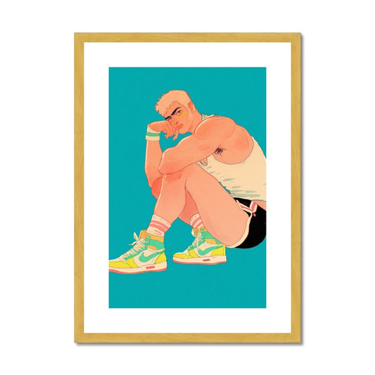 Runner Antique Framed & Mounted Print - Ego Rodriguez Shop