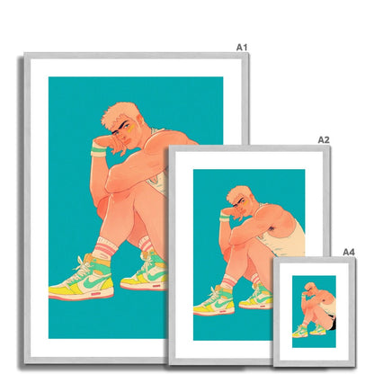 Runner Antique Framed & Mounted Print - Ego Rodriguez Shop