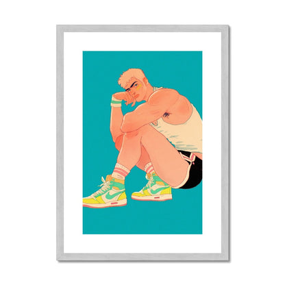 Runner Antique Framed & Mounted Print - Ego Rodriguez Shop