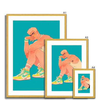 Runner Antique Framed & Mounted Print - Ego Rodriguez Shop