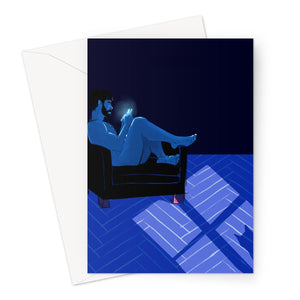 Saturday Night Greeting Card - Ego Rodriguez Shop