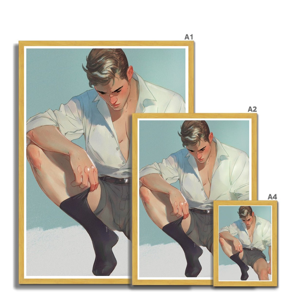 Sock Antique Framed Print - Ego Rodriguez Shop