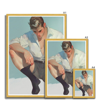 Sock Antique Framed Print - Ego Rodriguez Shop