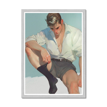 Sock Antique Framed Print - Ego Rodriguez Shop