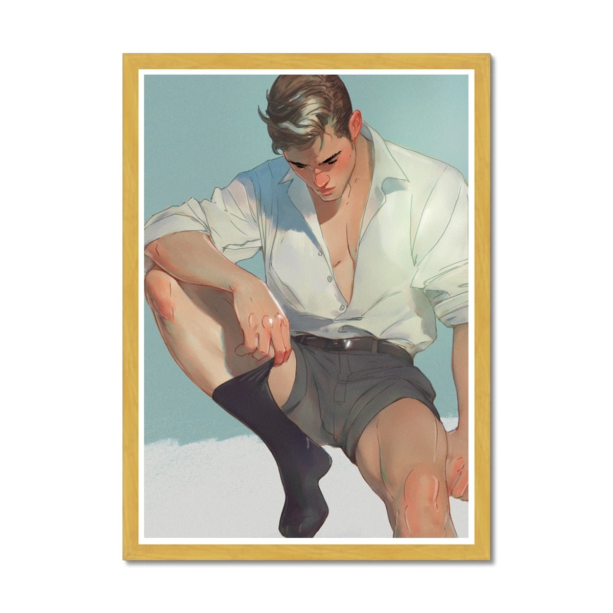 Sock Antique Framed Print - Ego Rodriguez Shop