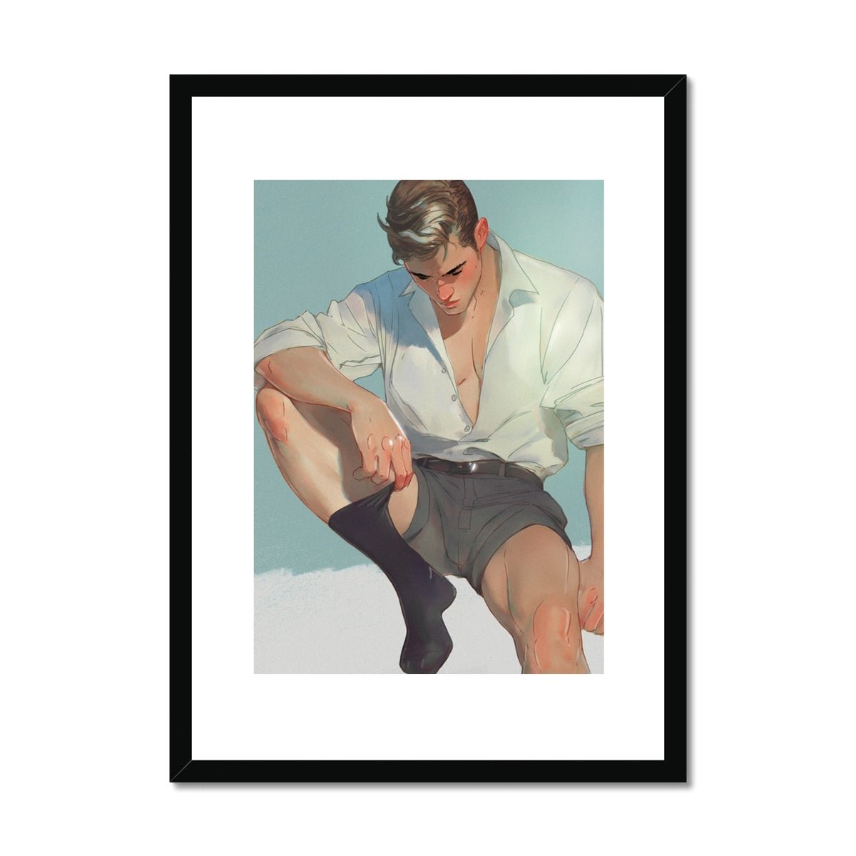 Sock Framed & Mounted Print - Ego Rodriguez Shop