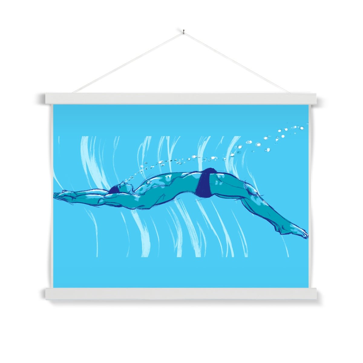 Swim Fine Art Print with Hanger - Ego Rodriguez Shop